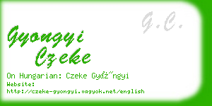 gyongyi czeke business card